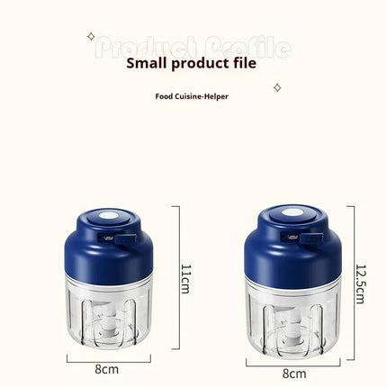 Electric Garlic Chopper 320ML, Food Processor, Mini USB Chopper, Small Portable Processor
