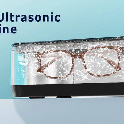 KUNPHY Pulitore per gioielli a ultrasuoni 12oz 46KHz Pulitore sonico professionale con funzionamento one-touch Pulitore sonico per anelli Occhiali
