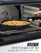 MICHELANGELO Padelle Antiaderenti Set Manico Rimovibile Padelle Rivestimento in Granito Padelle Non Tossicche Bistecca Frittata Padella Forno Sicuro