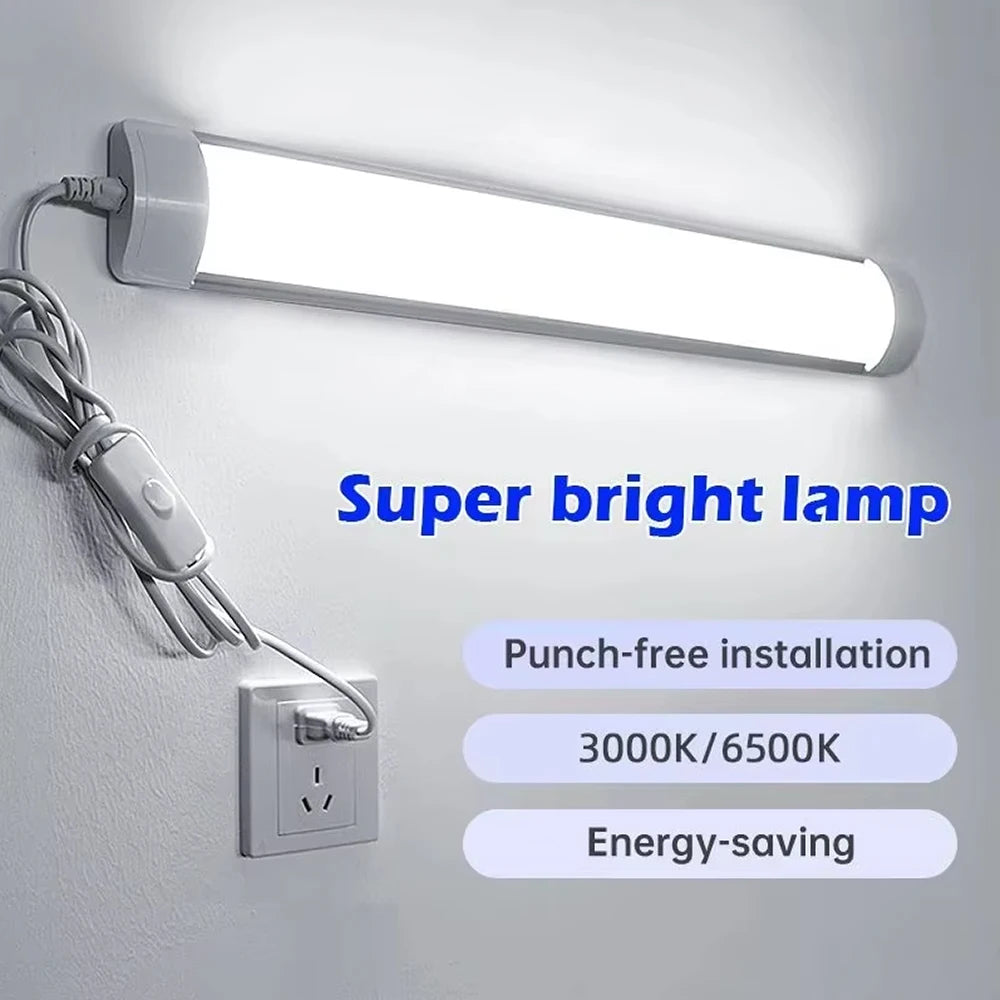 Luci a led Lampada da cucina sotto l'armadio A85-220V 10w 20w Tubo a led super luminoso con linea di interruttori da 1,8 m per lampade da interno per la camera da letto di casa