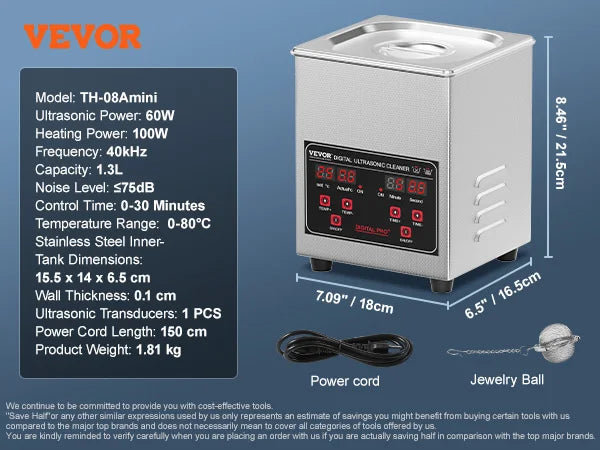SucceBuy 2L 3L 6L 10L 22L 30L Ultraschallreiniger Edelstahl Tragbarer Reiniger Waschmaschine Ultraschall-Haushaltsgerät