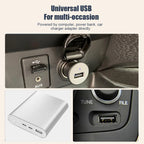 Ventilatore per auto EAFC 5V/12V 360 °   Ventilatore USB a Doppia Testa per Auto, Silenzioso, 2 Velocità Regolabili, Raffreddatore Automatico per Camper, Camion e Accessori Auto