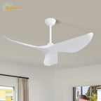 Ventilatore da soffitto Sofucor da 38 pollici silenzioso a corrente continua con luce LED, telecomando e 6 velocità, alta velocità del vento