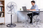 Industrieventilator aus Metall, 3-in-1, 65W, 3 einstellbare Geschwindigkeiten, 125x50CM, Multifunktions-Boden-, Tisch- und Wandventilator, Leistungsstarker Luftzirkulationsventilator für Zuhause, Garage, Lager