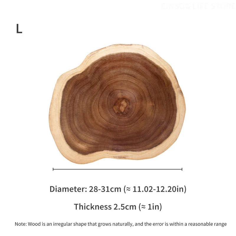 Servierplatte aus Massivholz, naturbelassen mit einzigartiger Maserung, handgefertigte, unregelmäßige Steakplatte aus Holz, Schneidebrett, Küchenutensilien für Restaurants