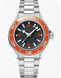 Luxuriöse mechanische Automatikuhr für Herren, Taucheruhr, 2026, 600m, Edelstahl, schwarzes und orangefarbenes Kautschukarmband, Keramik, 42mm Business-Armbanduhr
