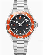 Luxuriöse mechanische Automatikuhr für Herren, Taucheruhr, 2026, 600m, Edelstahl, schwarzes und orangefarbenes Kautschukarmband, Keramik, 42mm Business-Armbanduhr