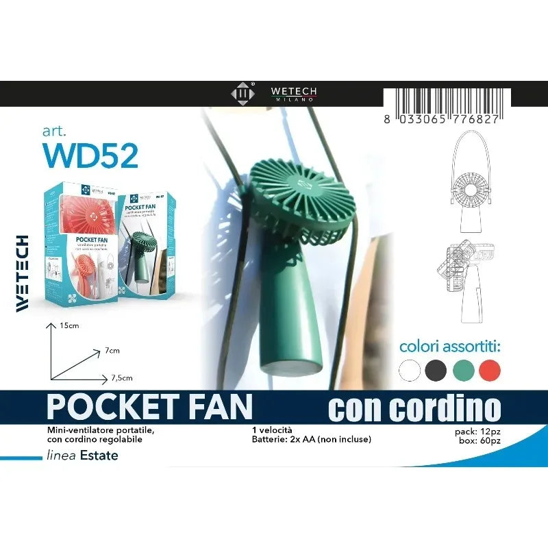 Tragbarer Mini-Ventilator, 3000mAh, faltbar, Tisch-, Outdoor-, Nacken-Ventilator, 5 Geschwindigkeiten, USB wiederaufladbar, mit Telefonhalter und Display