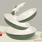 2/3 pezzi padelle set impilabili padelle per uova antiaderenti con manico rimovibile padella antiaderente per bistecche fritte pentola di cottura pentole