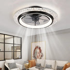 Ventilatori da Soffitto con Luce e Telecomando, Illuminazione Smart Moderna Nordica, Lampada da Soffitto di Lusso con Ventilatore a 6 Velocità
