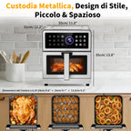 Friggitrice ad aria 8 litri 2150W con doppia resistenza e finestra visibile