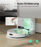 Redkey R10 Saugroboter, LiDAR-Navigation, App-Steuerung, 4000PA Saugkraft, Intelligente Wischfunktion, Boden- und Teppichreiniger (1000W)