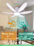 Ventilatore da Soffitto con Luce 42.91 Pollici, Motore DC Silenzioso a Risparmio Energetico, 3 Colori Variabili, 6 Velocità Regolabili, per Camera da Letto e Soggiorno