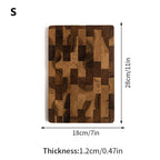 WXCOO Doppelseitiges Küchenschneidebrett aus Holz, Gemüseschneidebrett für Obst, Fleisch, Haushaltsküchenutensilien