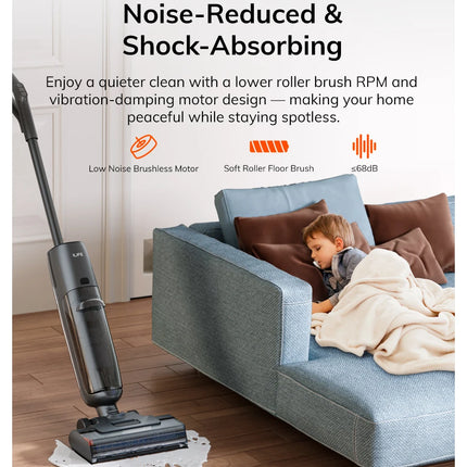 ILIFE W90 Pro Wireless Smart Floor Washer, 7000Pa Suction, 1 Minute Self-Cleaning, Dual Water Tank, Upgraded Version of W90