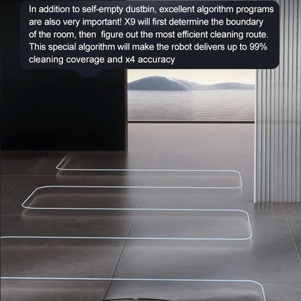 (Codice promozionale: GCC800)Aspirapolvere Robot ABIR X9, Navigazione Laser, Aspirazione 6500Pa, Mappa Multi-piano, Doppia Lampada UV, Controllo Zone Intelligente, Tecnologia Auto Carpet Boost, Versione di Fascia Alta