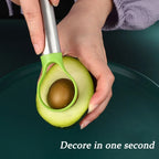 2-in-1 Avocado-Messer aus Edelstahl, Avocado-Schneider, Kiwi-Schälmesser, Salatschneider, Schäler, Küchen-Gadgets, Obst- und Gemüsewerkzeuge