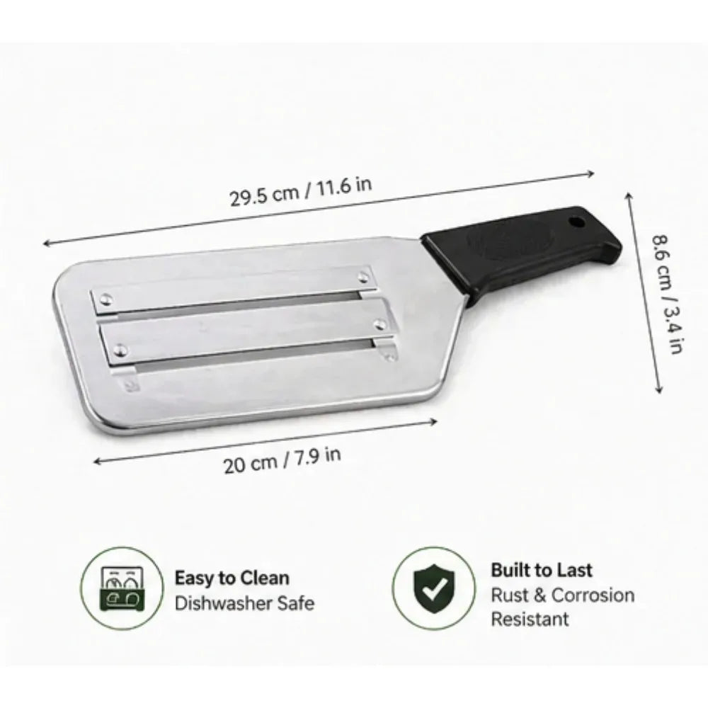 Affettatrice per Verdure in Acciaio Inox, Utensile Multifunzione per Tagliare e Sminuzzare Cavolo, Lattuga, Carote e Cipolle per Preparazione in Cucina