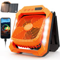 Ventilatore Portatile Ricaricabile 26800mAh con Pannello Solare 2-in-1
