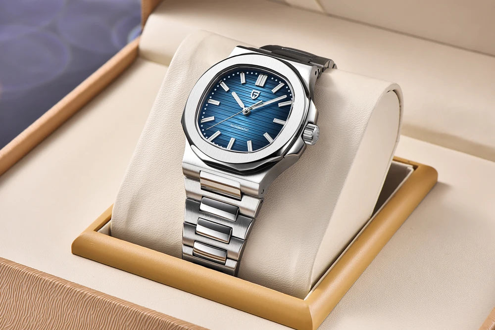 PAGANI DESIGN 2026 Neue Herren Luxus-Automatikuhr, mechanische Armbanduhr aus Edelstahl mit Saphirglas, 40MM Tonneau-Zifferblatt