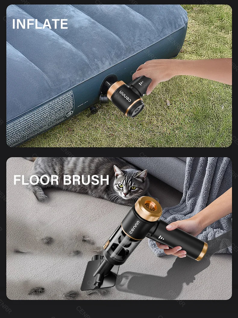 CENRR 2026 Auto-Staubsauger Mini 998000PA Kabellos Leistungsstark für Zuhause Handventilator Auto-Reiniger Handstaubsauger Auto