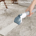 450W Tragbarer Polsterreiniger, Multifunktions-Teppich- und Sofareinigungsmaschine mit 10KPA Saugkraft, Doppeltem Wassertank, Geräuscharm ≤82dB, Nasssauger zur Entfernung von Mi