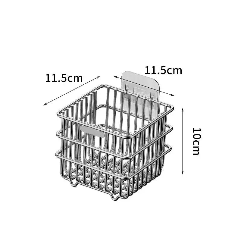 1Pc Cipolla Zenzero Aglio Scaffale Da Cucina Appeso A Parete Condimenti Spezie Verdura Frutta Rack di Stoccaggio Cestino di Scarico A Parete Punch-Free