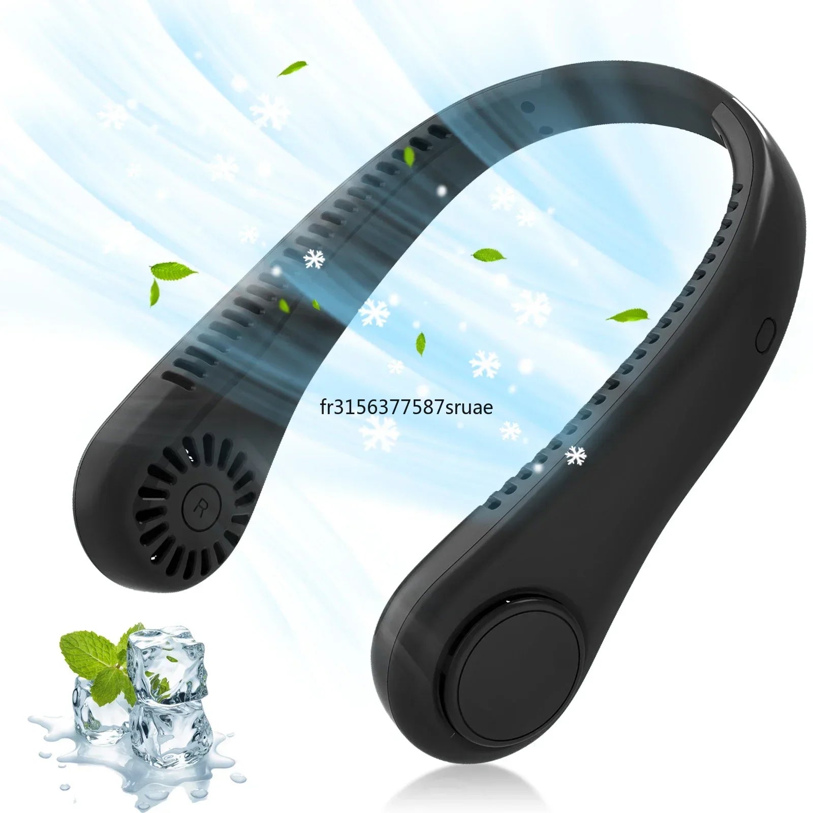Ventilatore 1800mAh Collo portatile 3 marce Raffreddamento Ventilatore sospeso Dispositivo di raffreddamento dell'aria ricaricabile Mini ventilatore sportivo estivo per interni ed esterni