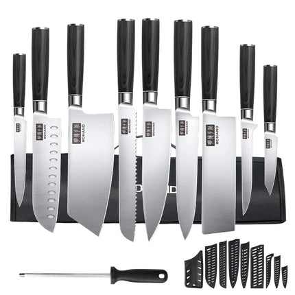 Professional 10-Piece Kitchen Knife Set Chef Knife Slicing Knife High Carbon Stainless Steel Super Sharp Wooden Handle Gift Box