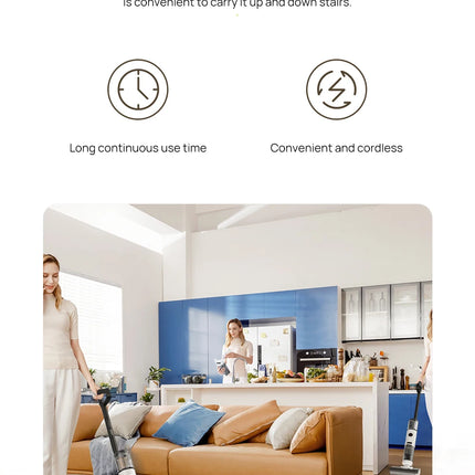 Jonr ED12 Cordless Vacuum Cleaner 9000Pa Professional Self-Cleaning Mop Cordless Vacuum Cleaner for Smart Home Appliances