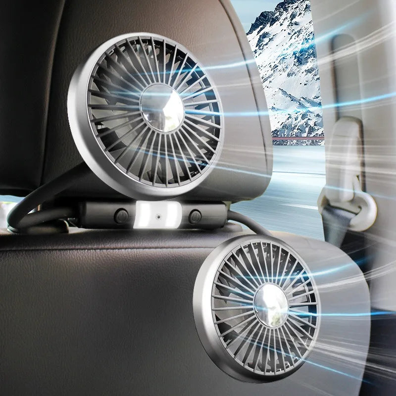 360 °   Ventilatore USB Rotante a Doppia Testa, Ventilatore di Raffreddamento a 3 Velocità per Auto e Casa, Ventilatori Silenziosi, Elettrodomestici