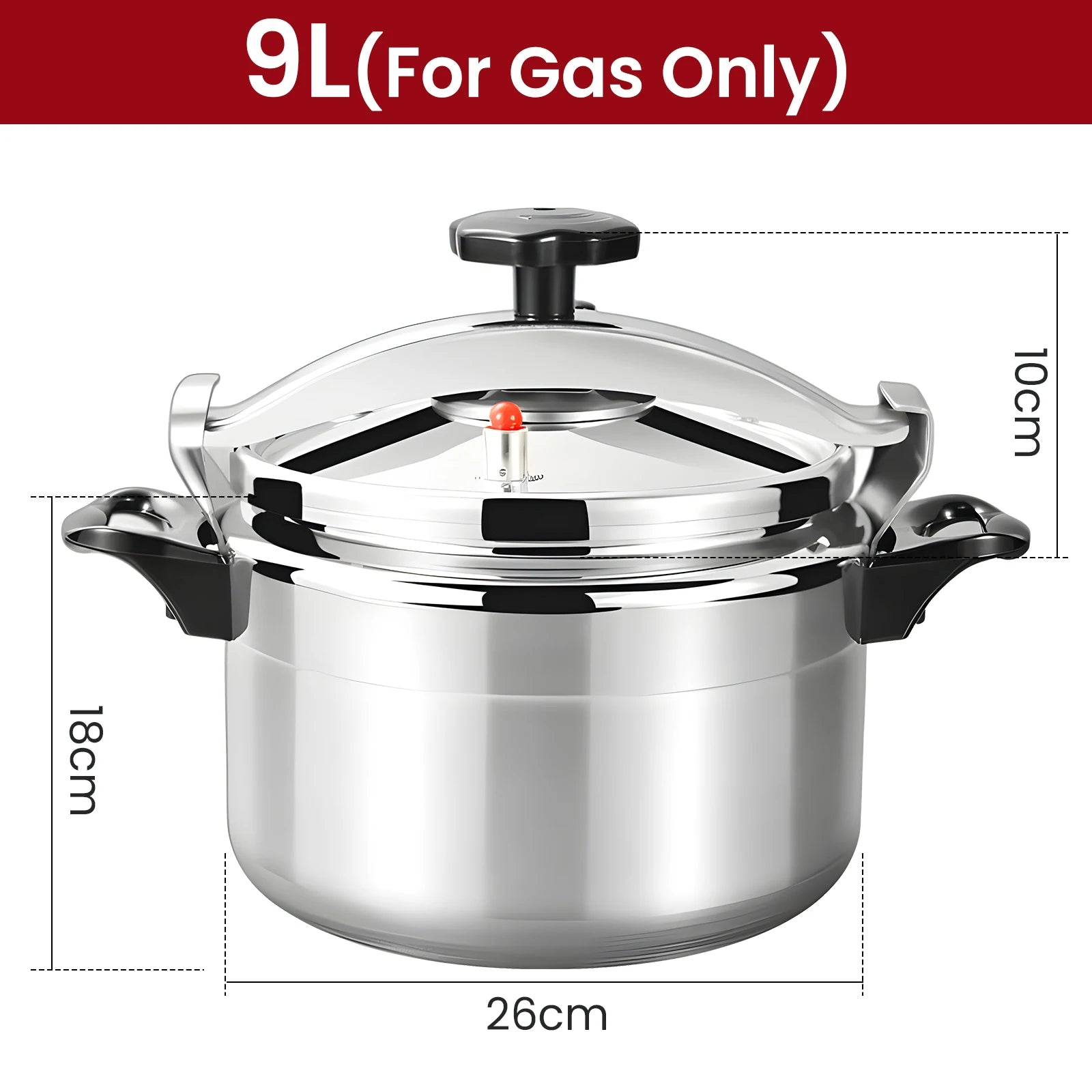 3/7/9/11/15L Pentola a pressione in alluminio multifunzionale Stufa a gas Ristorante domestico Pentola a pressione di grandi dimensioni a prova di esplosione