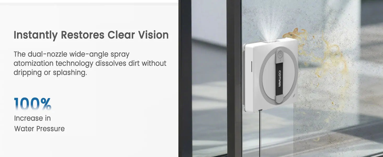 COTIAR Winbot W10 3100Pa Fensterputzroboter mit 5 Reinigungsmodi, intelligenter App- und Fernbedienung