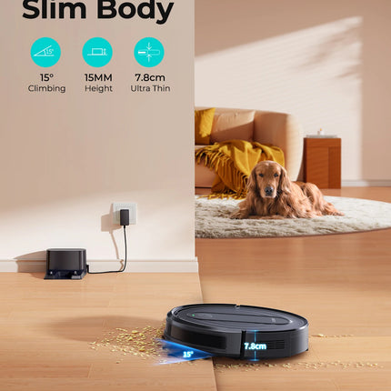 Airzeen R7 3-in-1 Robot Vacuum and Mop, 4000Pa Suction, Smart App/Alexa Control, Self-Charging for Pet Hair and Hard Floors