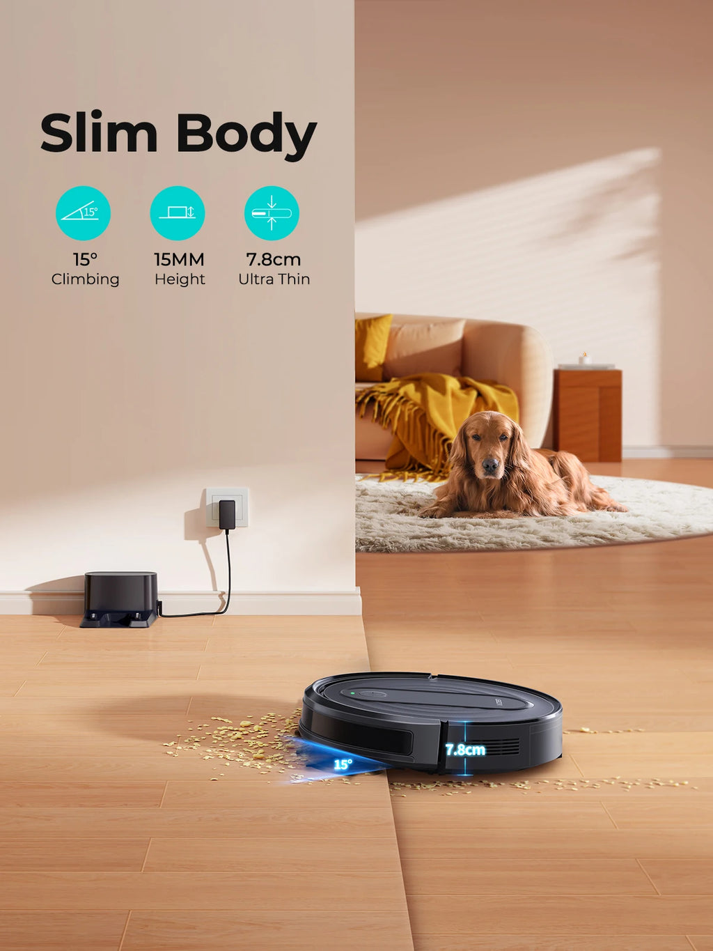 Robot-Staubsauger und Wischroboter Airzeen R7 3-in-1, 4000Pa Saugkraft, Smart App/Alexa Steuerung, Automatische Aufladung für Tierhaare und Böden