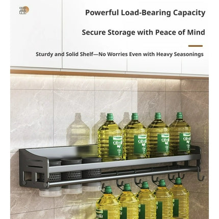 No-punch kitchen shelf, multifunctional wall-mounted knife holder, wall-mounted home organization accessories