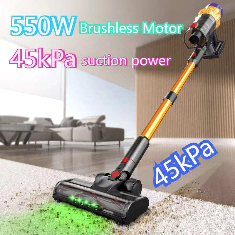 IDEACH V18 Kabelloser Handstaubsauger 550 W 45 kPa mit Touchscreen, abnehmbarem Akku, leicht für Böden, Autos und Tierhaare