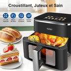 Friggitrice ad aria Koticidsin 11L 2000W Touch Screen con finestra visibile