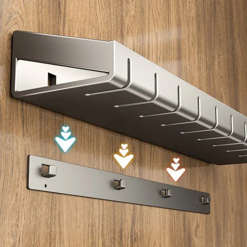 Condizionatori da cucina a parete Scaffale per spezie Scaffale per organizer Scaffale per cucina Organizzatori per scaffali da parete Gancio per appendere per la cucina