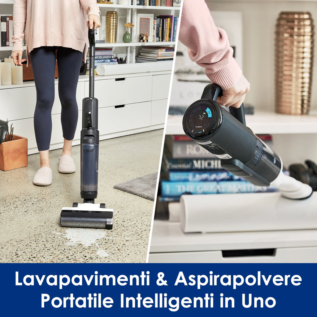 Tineco Floor One S5 Combo Smarter Nass-/Trockensauger mit iLoop-Technologie, 5-in-1 Nasssauger für Tierhaare, Hartböden, LED-Display, Wi-Fi