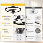 Ventilatore da soffitto LED reversibile a incasso con luce e telecomando, timer, dimmerabile, 6 velocità, motore DC ultra silenzioso, ventilatore rotondo per camera da letto e casa