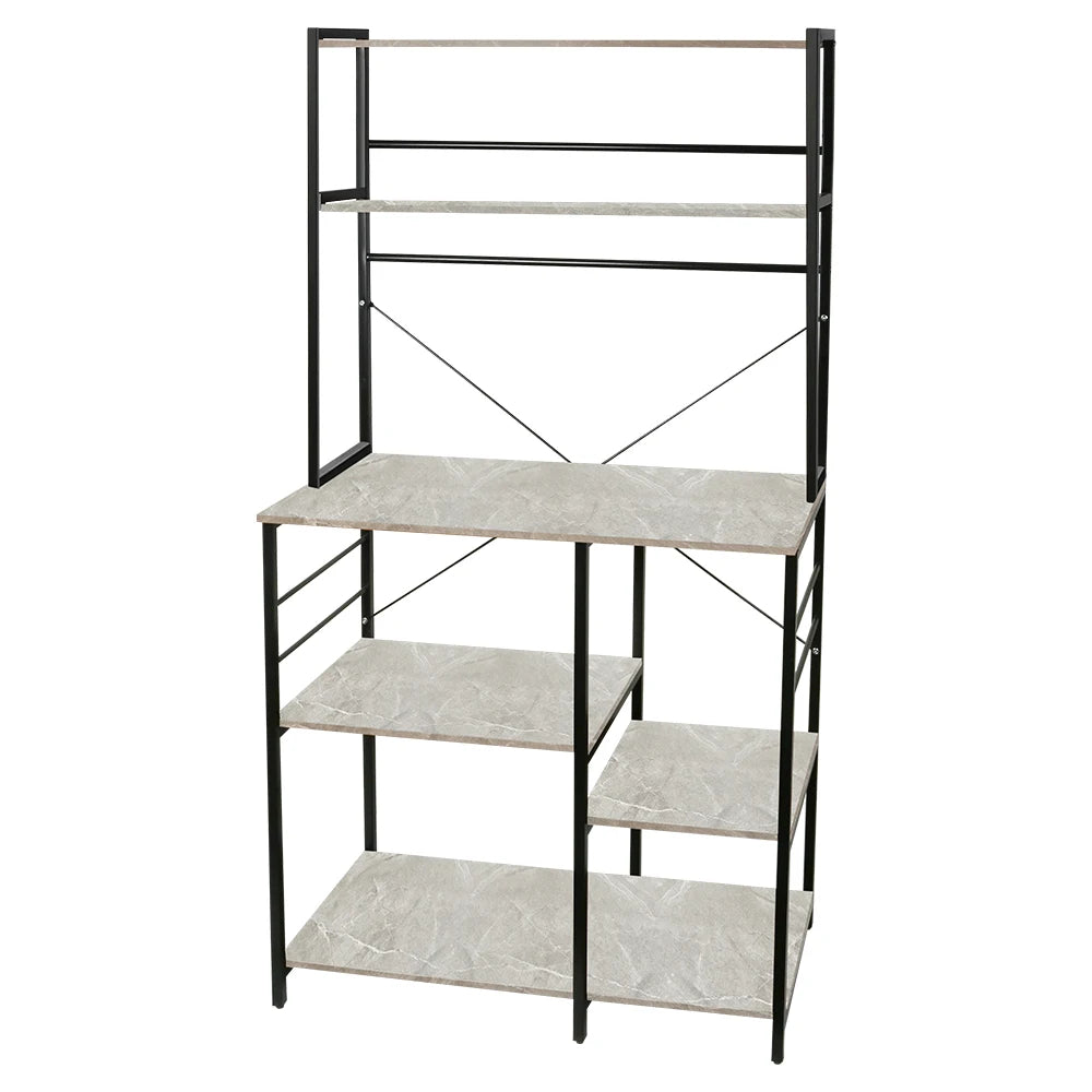 Kitchen shelf, free-standing shelf with 6 shelves, 40 x 86 x 167 cm, microwave shelf, for microwave, coffee machine and spices
