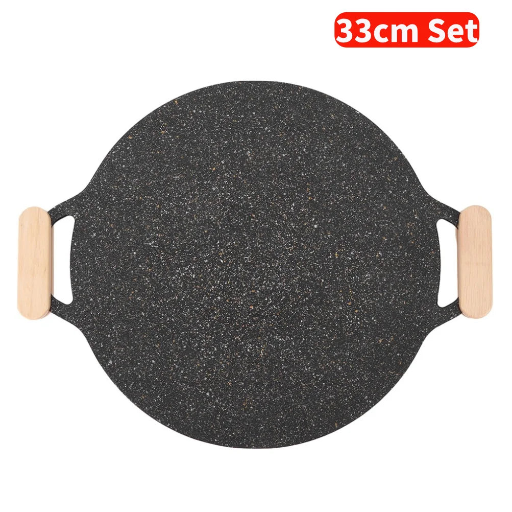 Backformen antihaftbeschichtete Pfannen zum Braten Pfanne runder Induktionsherd für Outdoor-Camping Küche Backutensilien Haushaltswerkzeuge