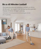 Tineco A30S, Akku-Staubsauger, 160 W Saugleistung, 60 Minuten Laufzeit, 1 L Staubbehälter, ZeroTangle-Bürste, PureCyclone-Technologie, LED-Licht