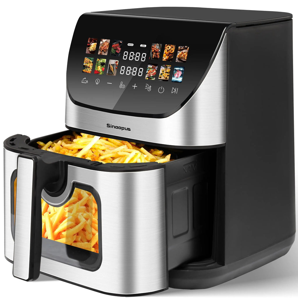 Friggitrice ad Aria Calda 8.5L con Finestra di Visualizzazione e Display a Colori