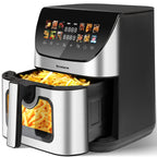 Friggitrice ad Aria Calda 8.5L con Finestra di Visualizzazione e Display a Colori