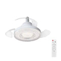 Ventilatore da soffitto JOYINLED con illuminazione e telecomando, pale retrattili a scomparsa, luce dimmerabile, silenzioso, 3 velocità per camera da letto