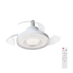 Ventilatore da soffitto JOYINLED con illuminazione e telecomando, pale retrattili a scomparsa, luce dimmerabile, silenzioso, 3 velocità per camera da letto