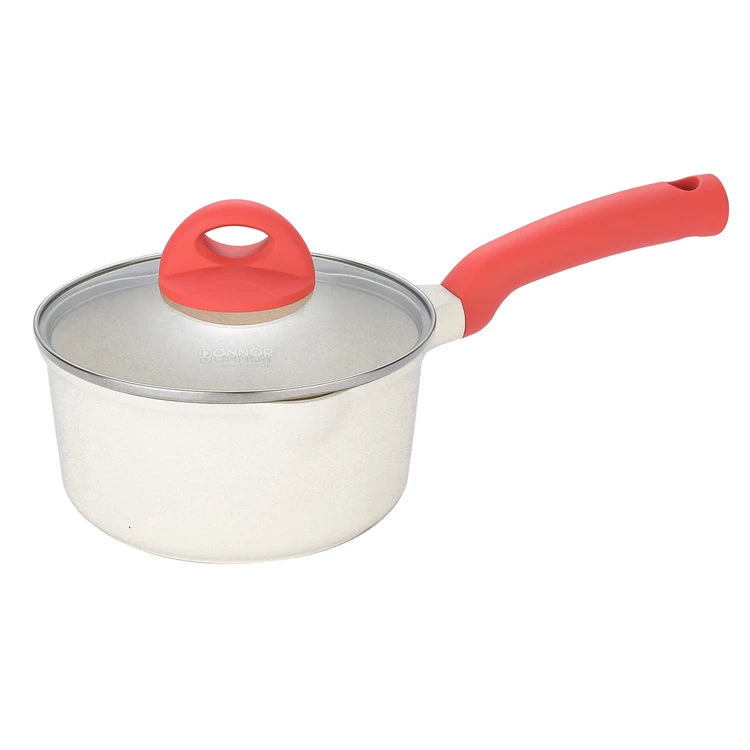 DONNOR 13-teiliges Topf- und Pfannenset, Kochgeschirr-Set, Induktionskochgeschirr-Set, Induktions-Töpfe und -Pfannen-Set, ofenfest JT448