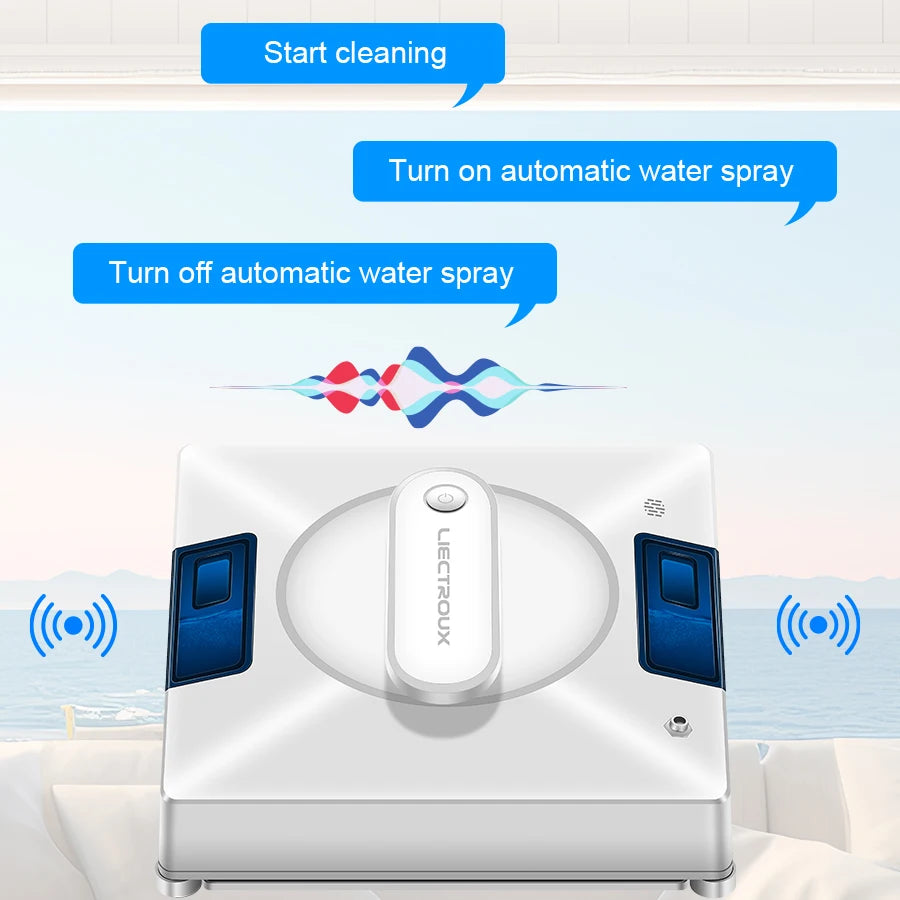 Liectroux YW509 Fensterputzroboter, 4-Wege-Wassersprühsystem, Fensterputzroboter für Glasböden, Glaswände, Fensterstaubsauger, intelligente Navigation, dreifaches Sicherheitssystem